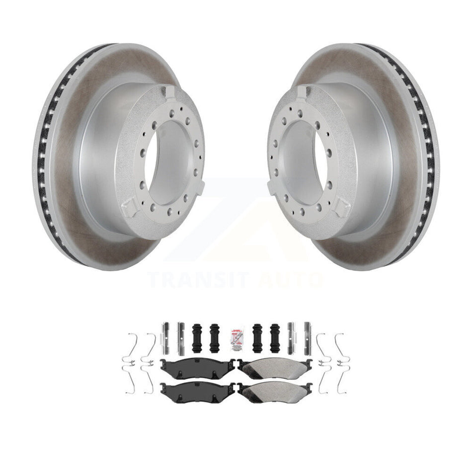 Front Coated Brake Rotor Semi-Metallic Pad Kit For International TerraStar IC Corporation KGA-105641