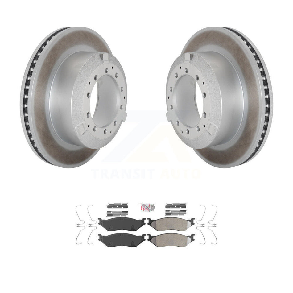 Front Coated Brake Rotor Semi-Metallic Pad Kit For International TerraStar IC Corporation KGA-105642