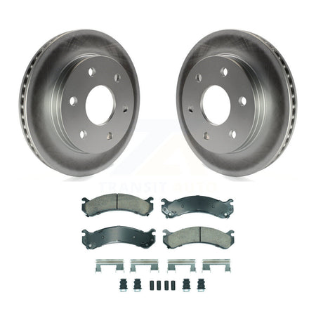 Front Coated Disc Brake Rotors Ceramic Pad Kit For 2006 Chevrolet Express 2500 GMC Savana KGA-105643