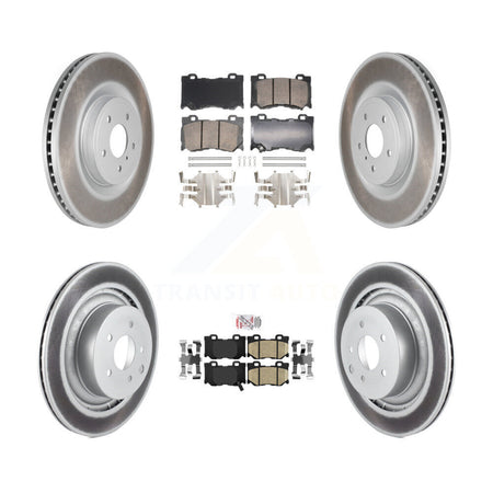 Front Rear Ceramic Pad Coat Brake Rotor Kit For 09-13 INFINITI G37 RWD With Brembo Brakes KGA-105646