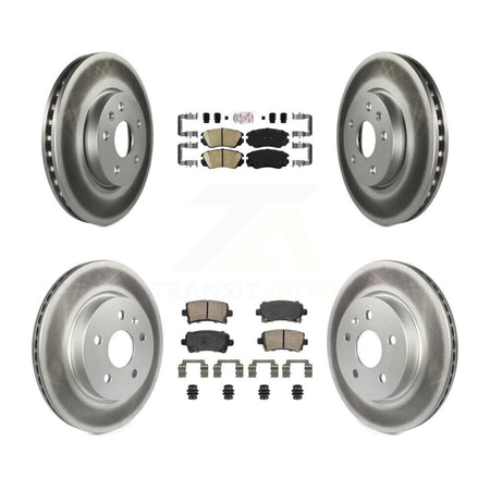 Front Rear Ceramic Pad Coated Brake Rotors Kit For Chevrolet Malibu Impala Buick LaCrosse KGA-105648