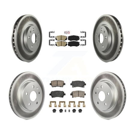 Front Rear Ceramic Pad & Coated Disc Brake Rotors Kit For Chevrolet Malibu Buick LaCrosse KGA-105649
