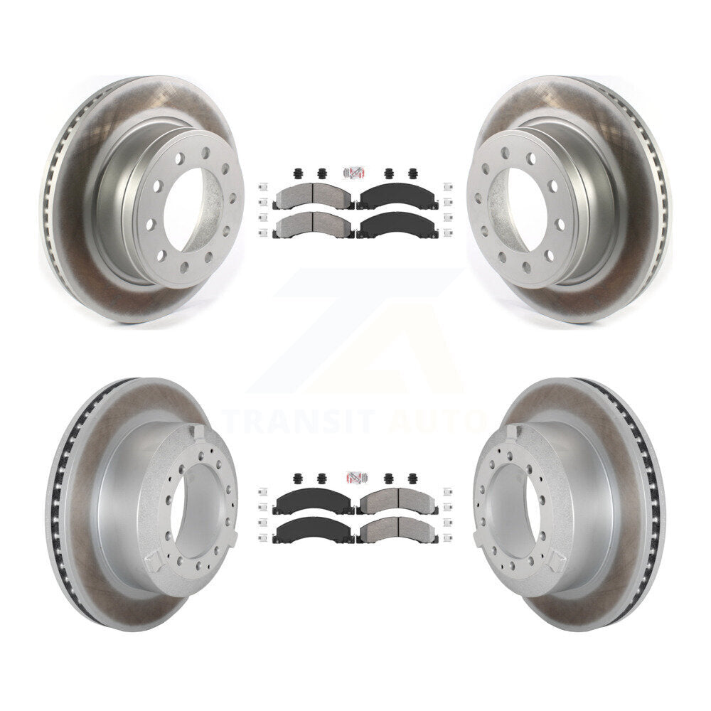 Front Rear Semi-Metallic Pad Coat Brake Rotors Kit For Ram Dodge Sterling Truck 4500 5500 KGA-105670