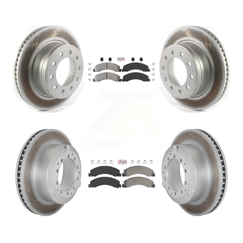 Front Rear Semi-Metallic Pad Coat Brake Rotors Kit For Ram Dodge Sterling Truck 4500 5500 KGA-105672