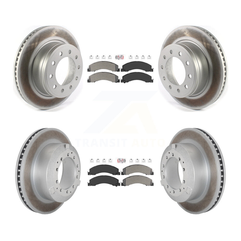 Front Rear Semi-Metallic Pad Coat Brake Rotors Kit For Ram Dodge Sterling Truck 4500 5500 KGA-105673
