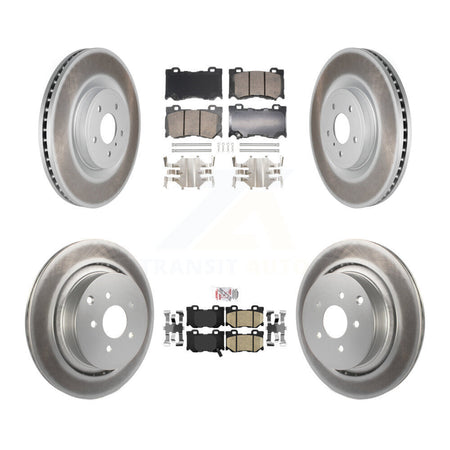 Front Rear Ceramic Pad Coated Brake Rotors Kit For INFINITI FX50 With Dual Piston Caliper KGA-105678