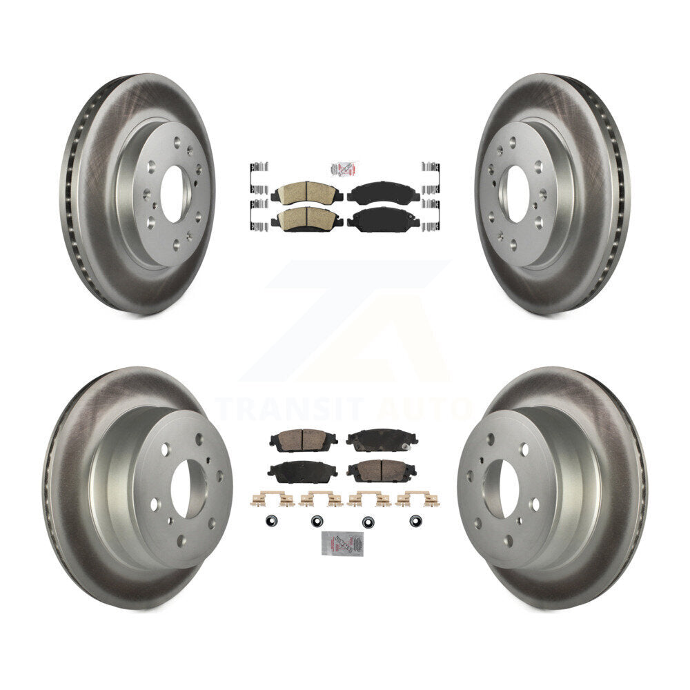 Front Rear Ceramic Pad Coat Brake Rotor Kit For GMC Sierra 1500 Chevrolet Silverado Tahoe KGA-105680