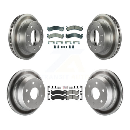 Front Ceramic Rear Semi-Metallic Pad Coat Brake Rotor Kit For Chevrolet Silverado 2500 HD KGA-105699
