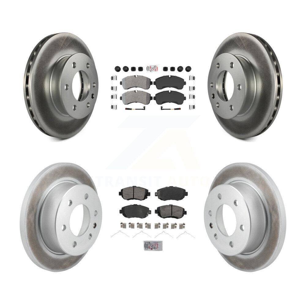 Front Rear Semi-Metallic Pad Coated Brake Rotors Kit For Mercedes-Benz Sprinter 2500 3500 KGA-105711