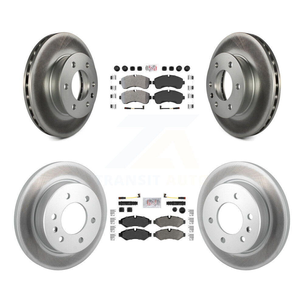 Front Rear Semi-Metallic Pad Coated Brake Rotors Kit For Mercedes-Benz Sprinter 2500 3500 KGA-105712
