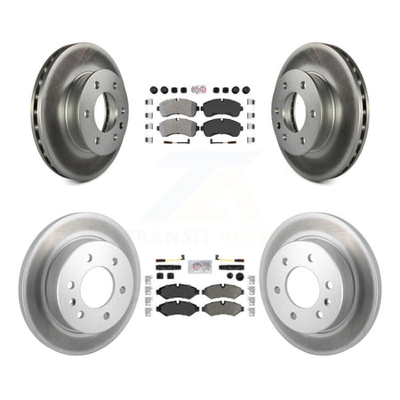 Front Rear Semi-Metallic Pad Coated Brake Rotors Kit For Mercedes-Benz Sprinter 2500 3500 KGA-105712