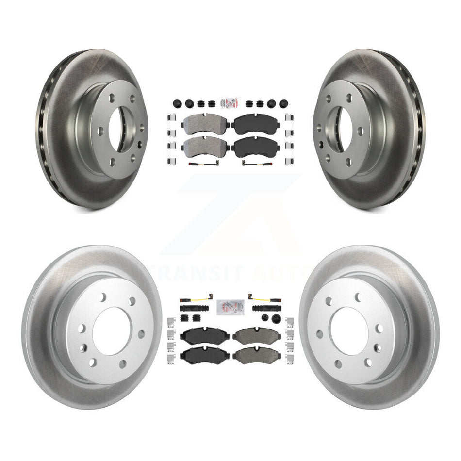 Front Rear Semi-Metallic Pad Coated Brake Rotors Kit For Mercedes-Benz Sprinter 2500 3500 KGA-105712