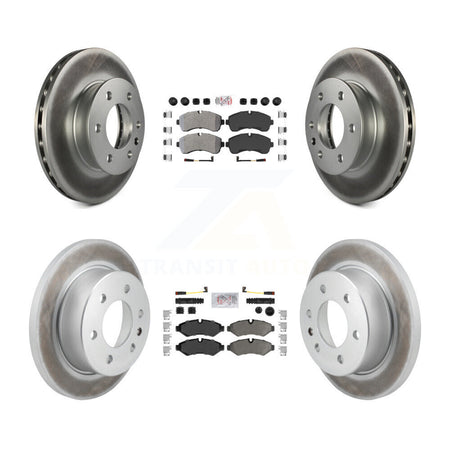 Front Rear Semi-Metallic Pad Coated Brake Rotors Kit For Mercedes-Benz Sprinter 2500 3500 KGA-105713