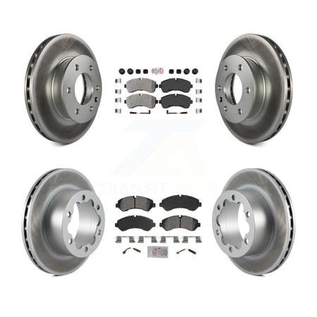 Front Rear Semi-Metallic Pad Coated Brake Rotors Kit For Mercedes-Benz Sprinter 3500 4500 KGA-105714