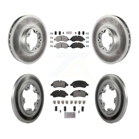 Front Rear Semi-Metallic Pad Coated Disc Brake Rotor Kit For Ford Transit-250 Transit-150 KGA-105715