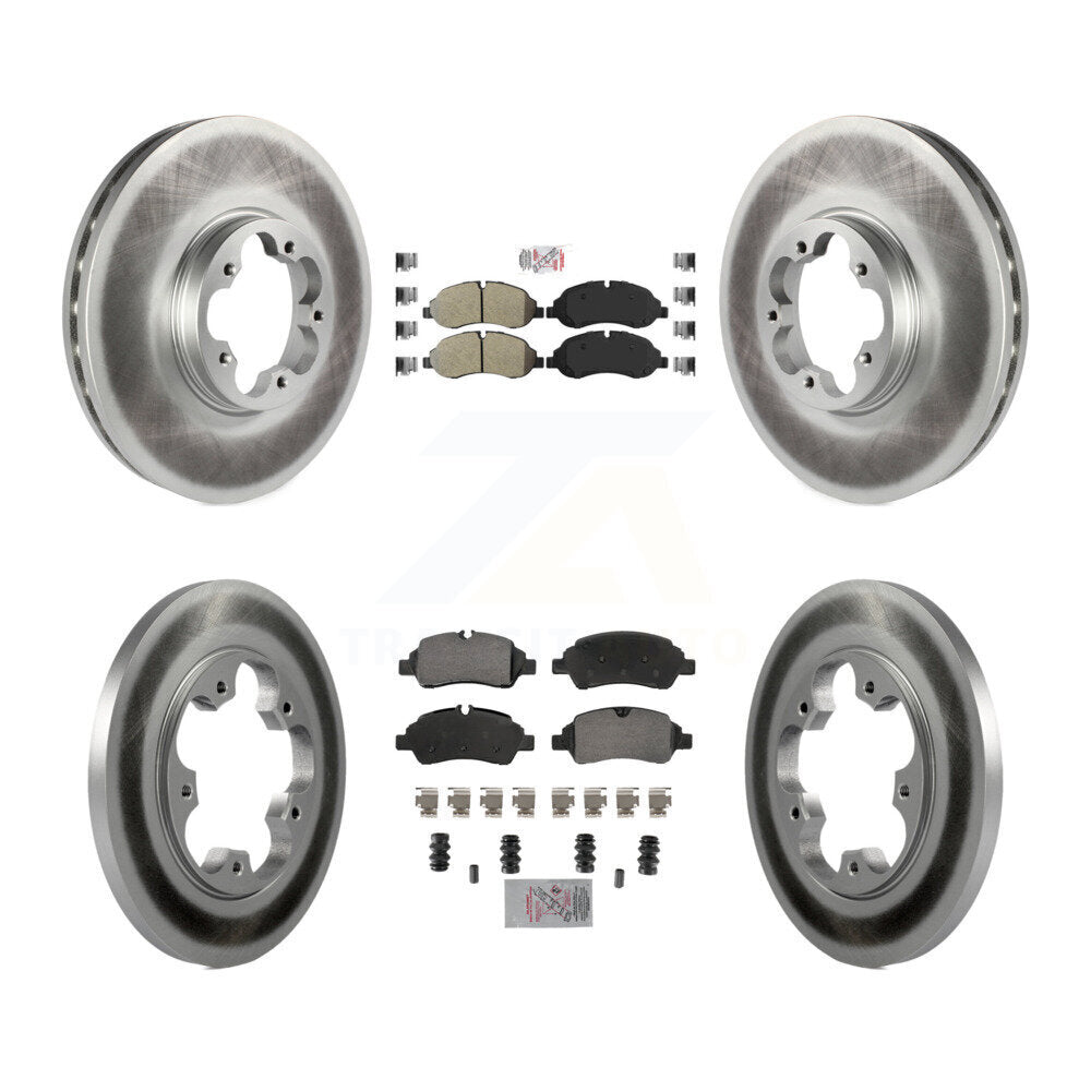 Front Rear Semi-Metallic Pad Coated Disc Brake Rotor Kit For Ford Transit-250 Transit-150 KGA-105716