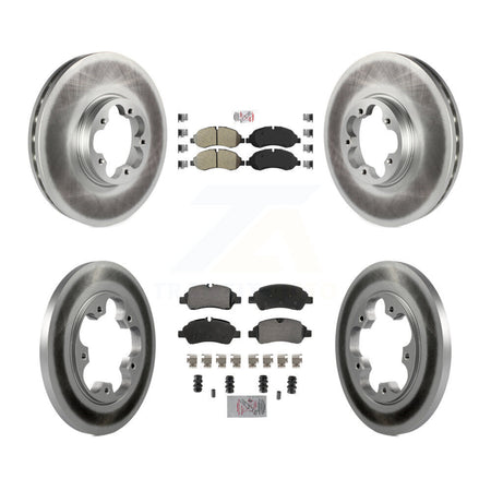 Front Rear Semi-Metallic Pad Coated Disc Brake Rotor Kit For Ford Transit-250 Transit-150 KGA-105716