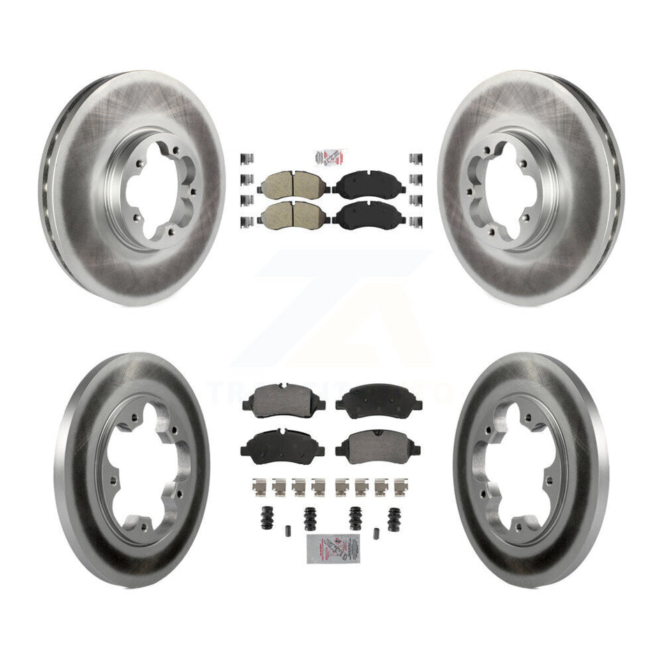 Front Rear Semi-Metallic Pad Coated Disc Brake Rotor Kit For Ford Transit-250 Transit-150 KGA-105716