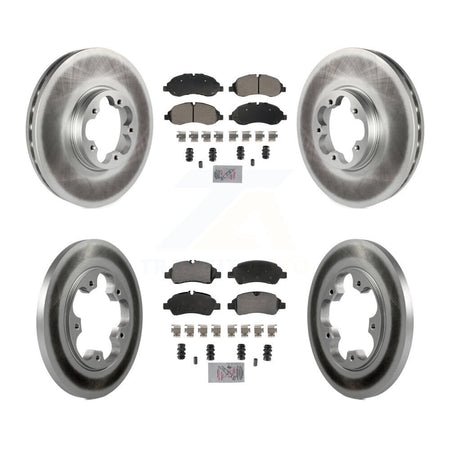 Front Rear Semi-Metallic Pad Coated Disc Brake Rotor Kit For Ford Transit-250 Transit-150 KGA-105717