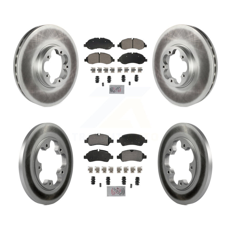 Front Rear Semi-Metallic Pad Coated Disc Brake Rotor Kit For Ford Transit-250 Transit-150 KGA-105717
