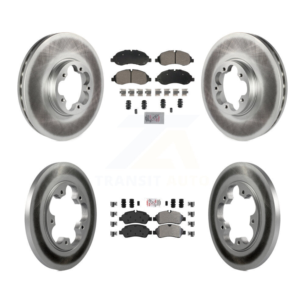 Front Rear Semi-Metallic Pad Coated Disc Brake Rotor Kit For Ford Transit-250 Transit-150 KGA-105718