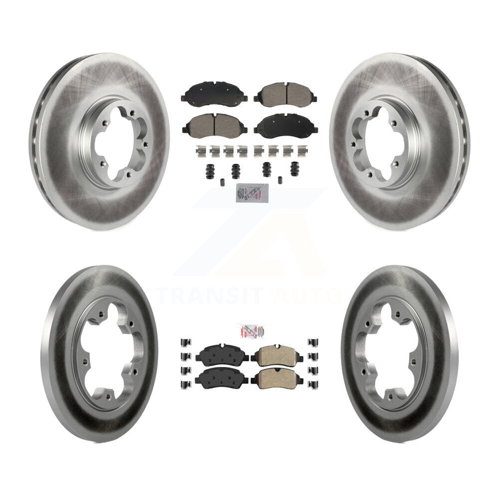 Front Rear Semi-Metallic Pad Coated Disc Brake Rotor Kit For Ford Transit-250 Transit-150 KGA-105719