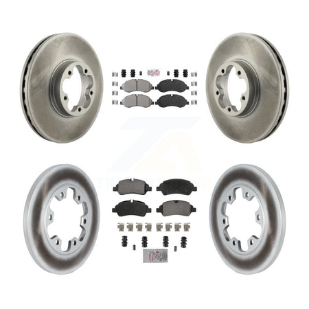 Front Rear Semi-Metallic Pads And Coated Disc Brake Rotors Kit For Ford Transit-350 HD KGA-105720