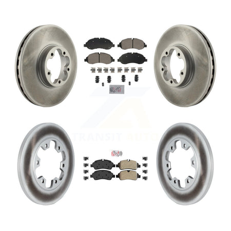 Front Rear Semi-Metallic Pads And Coated Disc Brake Rotors Kit For Ford Transit-350 HD KGA-105724