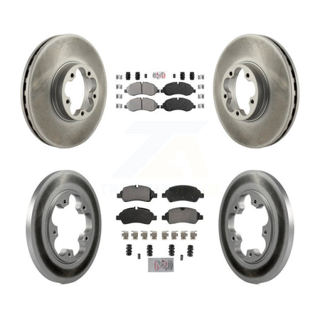 Front Rear Semi-Metallic Pads And Coated Disc Brake Rotors Kit For Ford Transit-350 HD KGA-105725