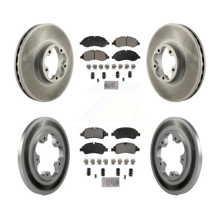 Front Rear Semi-Metallic Pads And Coated Disc Brake Rotors Kit For Ford Transit-350 HD KGA-105727