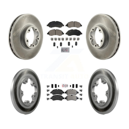 Front Rear Semi-Metallic Pads And Coated Disc Brake Rotors Kit For Ford Transit-350 HD KGA-105728