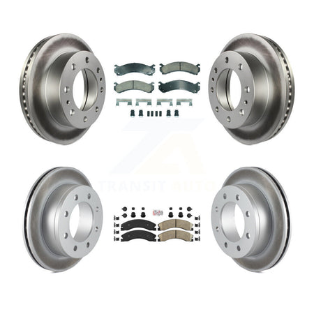 Front Rear Ceramic Pads And Coated Disc Brake Rotors Kit For Chevrolet Express 4500 KGA-105736
