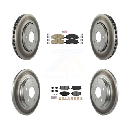 Front Ceramic Rear Semi-Metallic Pad Coated Disc Brake Rotors Kit For Dodge Grand Caravan KGA-105740
