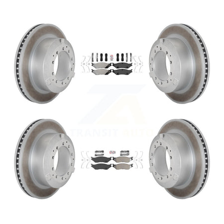 Front Rear Semi-Metallic Pad Coated Brake Rotor Kit For International TerraStar IC AE Bus KGA-105746