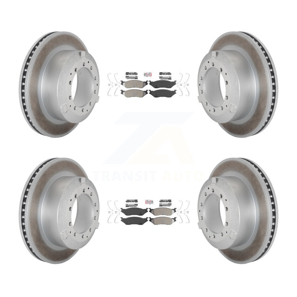 Front Rear Semi-Metallic Pad Coated Brake Rotor Kit For International TerraStar IC AE Bus KGA-105747