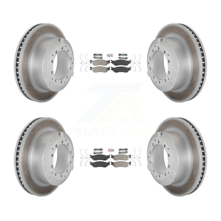 Front Rear Semi-Metallic Pad Coated Brake Rotor Kit For International TerraStar IC AE Bus KGA-105747