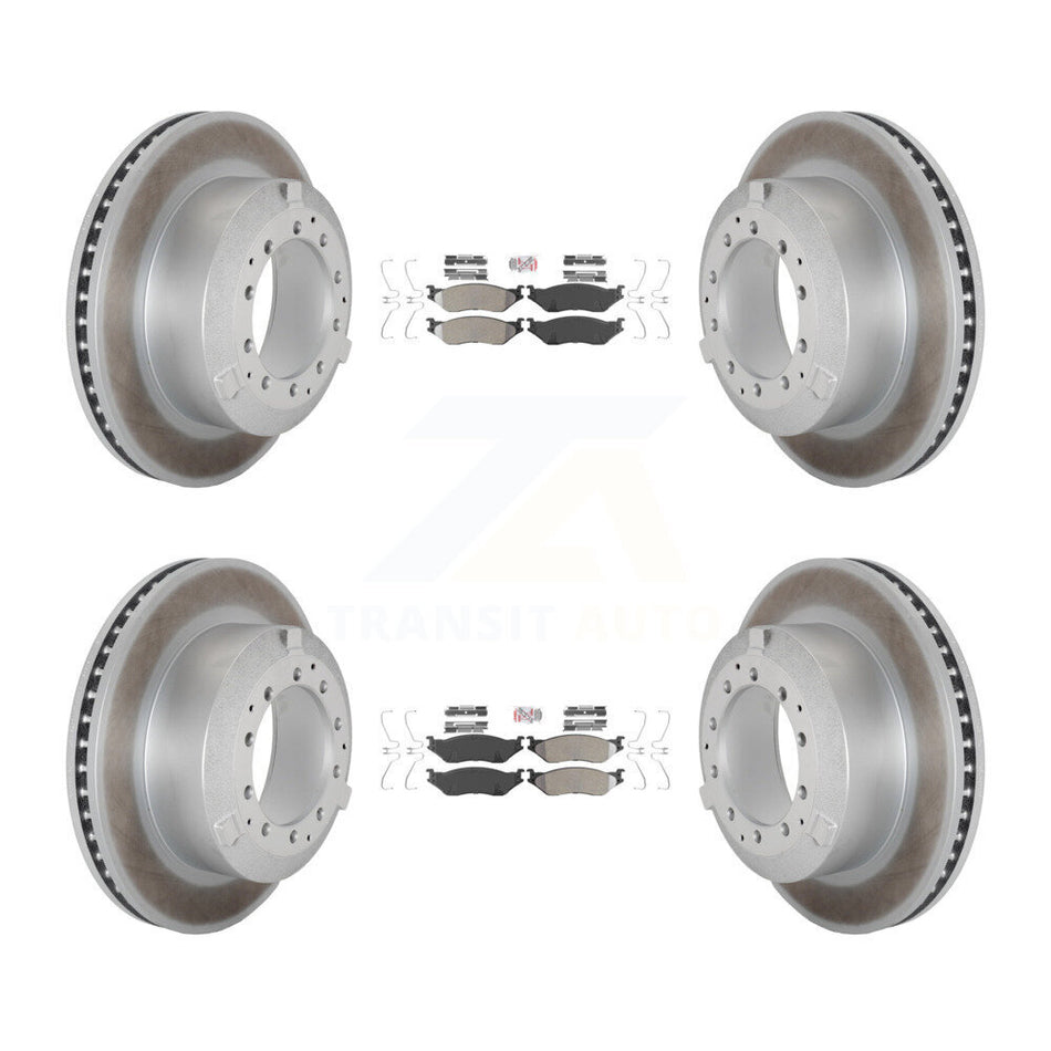 Front Rear Semi-Metallic Pad Coated Brake Rotor Kit For International TerraStar IC AE Bus KGA-105747