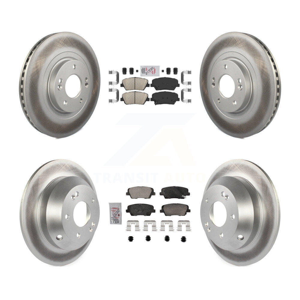 Front Rear Ceramic Pad Coated Disc Brake Rotor Kit For Hyundai Santa Fe Sport Kia Sorento KGA-105761