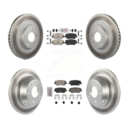 Front Rear Ceramic Pad Coated Disc Brake Rotor Kit For Hyundai Santa Fe Sport Kia Sorento KGA-105761
