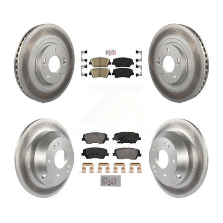 Front Rear Ceramic Pad Coated Disc Brake Rotor Kit For Hyundai Santa Fe Sport Kia Sorento KGA-105762