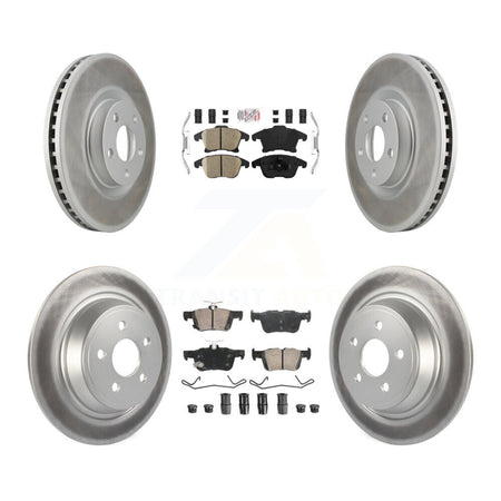 Front Rear Ceramic Pad Coated Brake Rotors Kit For 2019-2020 Ford Police Responder Hybrid KGA-105785