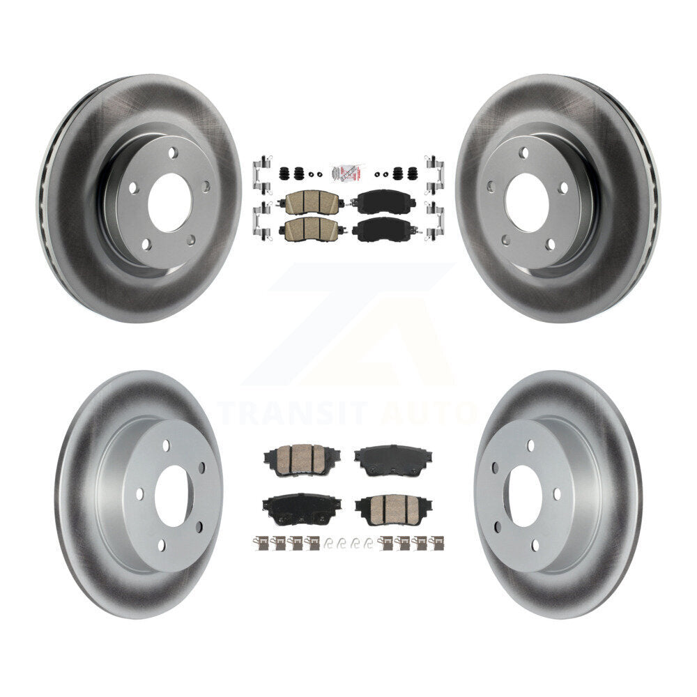 Front Rear Ceramic Pad Coat Brake Rotor Kit For Nissan Altima With Electric Parking KGA-105792