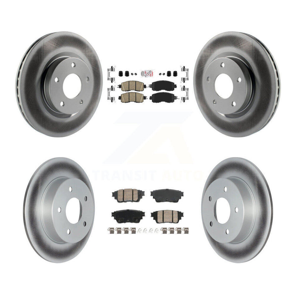 Front Rear Ceramic Pad Coat Brake Rotor Kit For Nissan Altima With Electric Parking KGA-105792