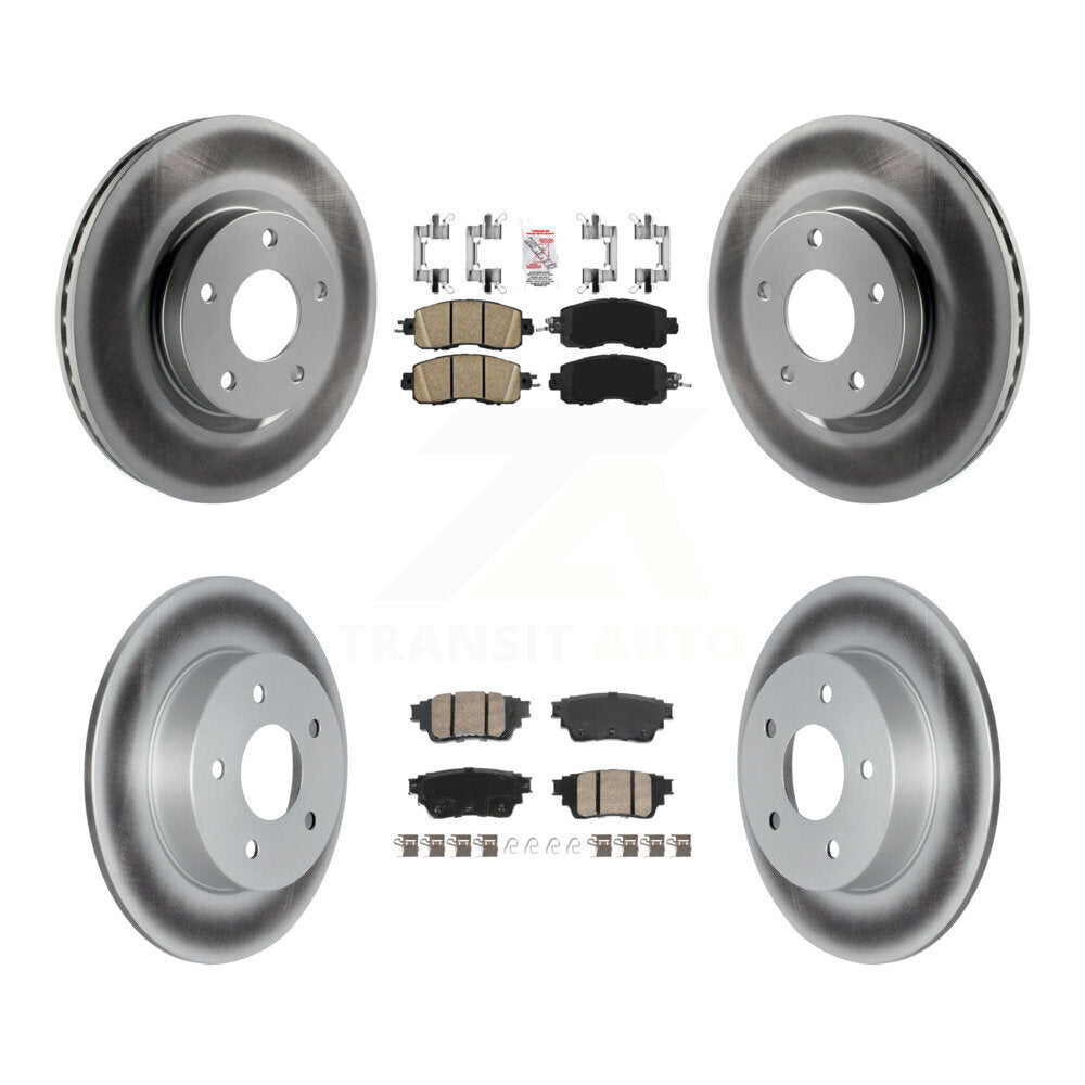 Front Rear Ceramic Pad Coat Brake Rotor Kit For Nissan Altima With Electric Parking KGA-105793