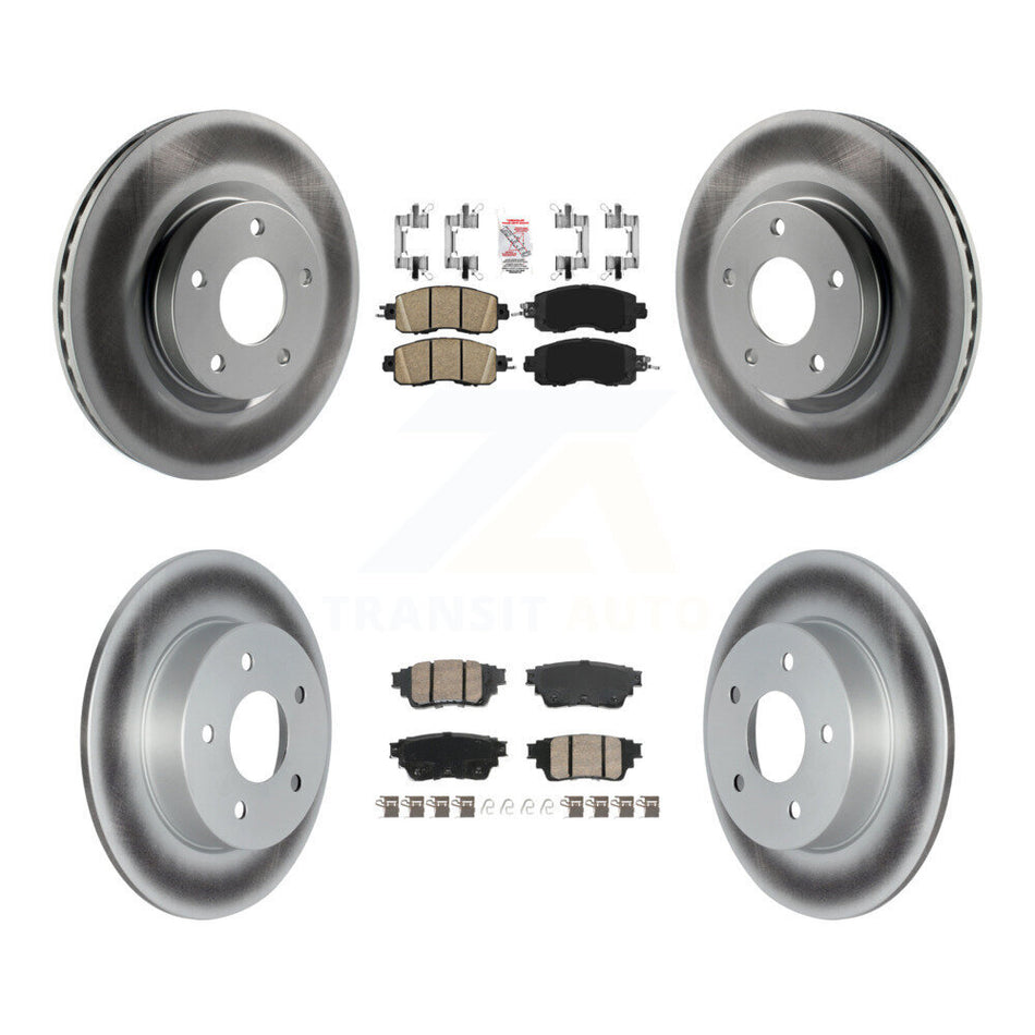 Front Rear Ceramic Pad Coat Brake Rotor Kit For Nissan Altima With Electric Parking KGA-105793