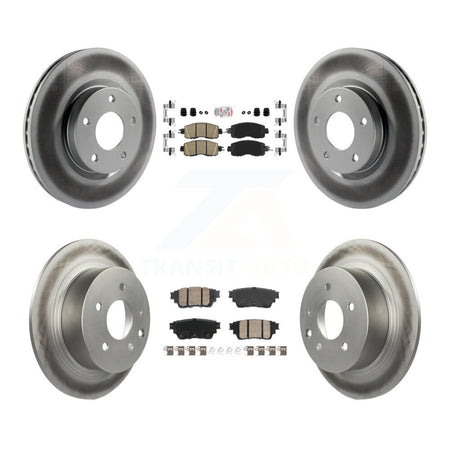 Front Rear Ceramic Pad Coated Brake Rotor Kit For Nissan Altima With Manual Parking KGA-105794