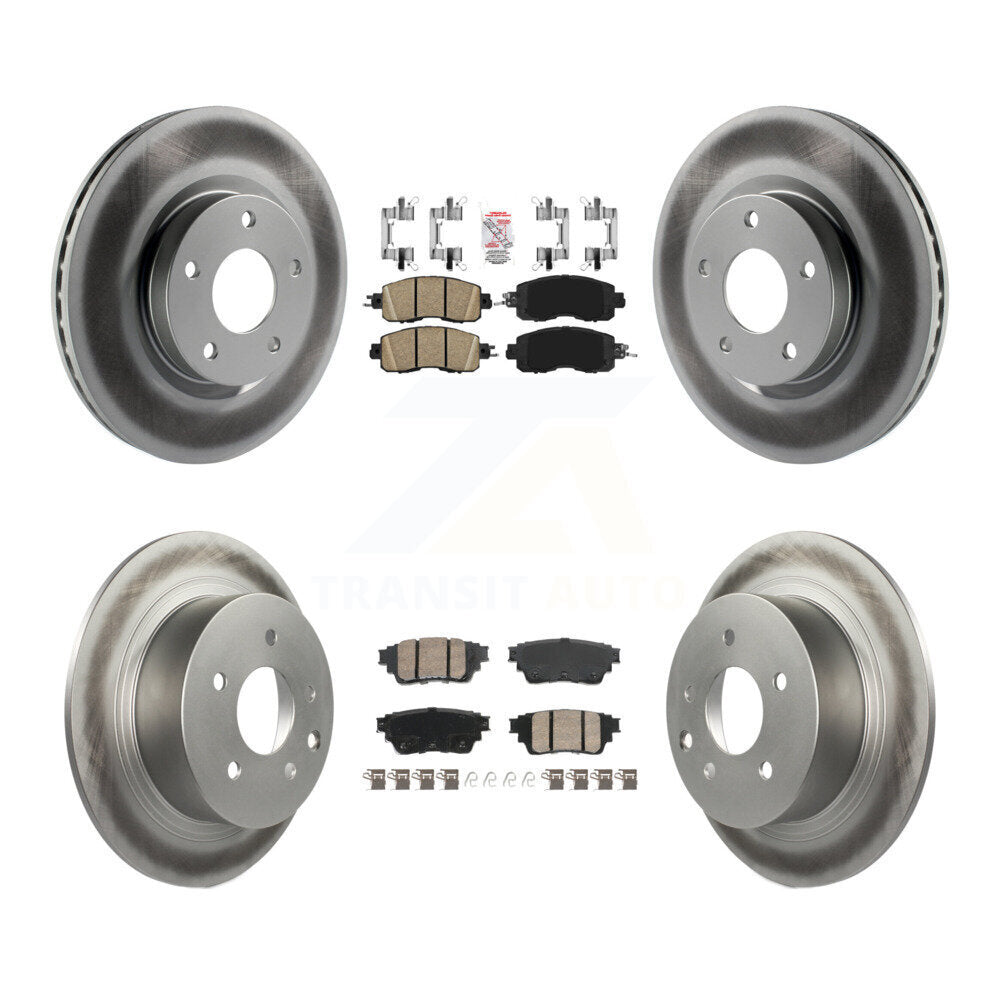 Front Rear Ceramic Pad Coated Brake Rotor Kit For Nissan Altima With Manual Parking KGA-105795