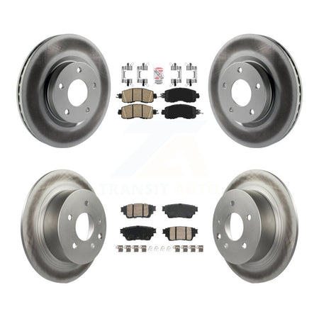Front Rear Ceramic Pad Coated Brake Rotor Kit For Nissan Altima With Manual Parking KGA-105795