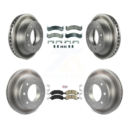 Front Rear Ceramic Pad Coated Disc Brake Rotors Kit For GMC Savana 2500 Chevrolet Express KGA-105797