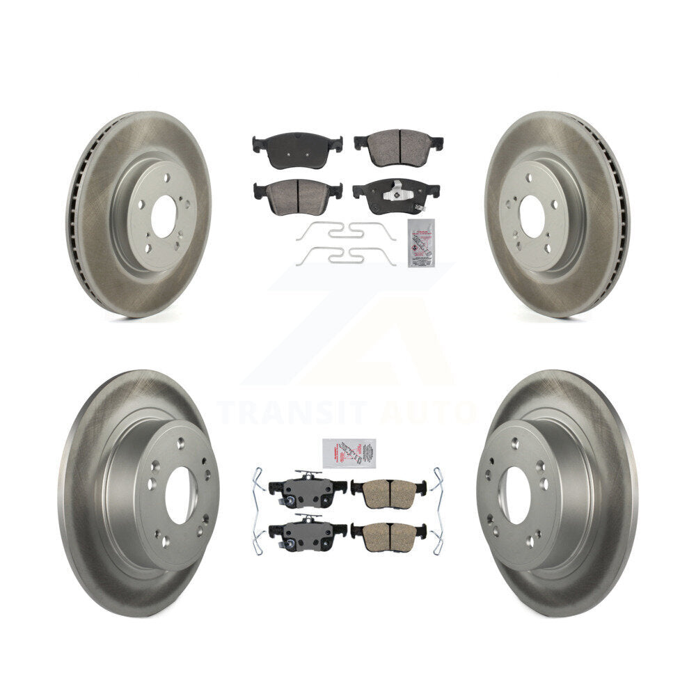Front Rear Ceramic Pads And Coated Disc Brake Rotors Kit For Honda Accord KGA-105828